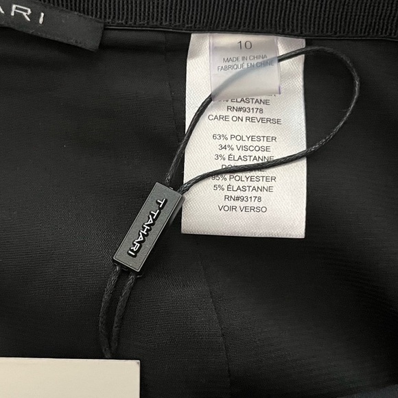 T Tahari Size 10 Black Stretch Ponte Knit Pencil Career Office Capsule Skirt - Picture 5 of 7